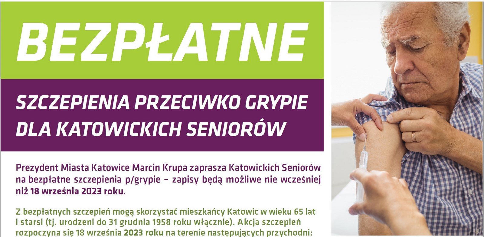 Słoneczna Jesień - program profilaktyki zachorowań na grypę Słoneczna Jesień